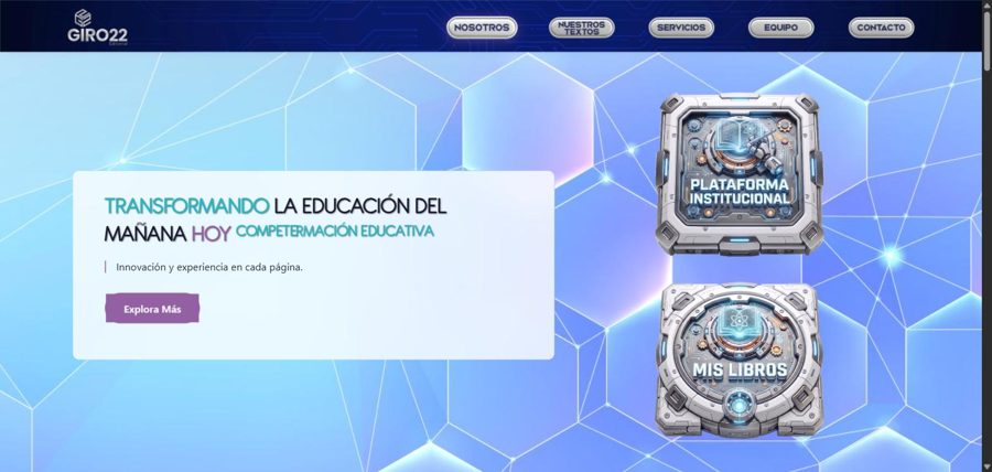 Sitio web de Giro22 — sistema educativo con flipbook desarrollado por PromoWebEC