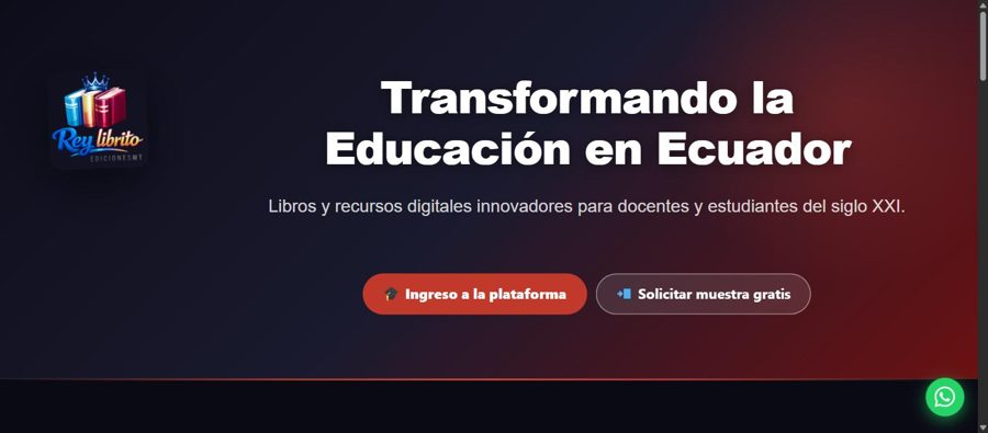 Sitio web de King-Book Rey Librito — sistema de notas y flipbook desarrollado por PromoWebEC