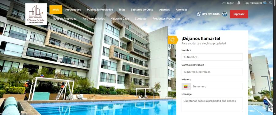 Portal inmobiliario RealEstatEC en Quito desarrollado por PromoWebEC