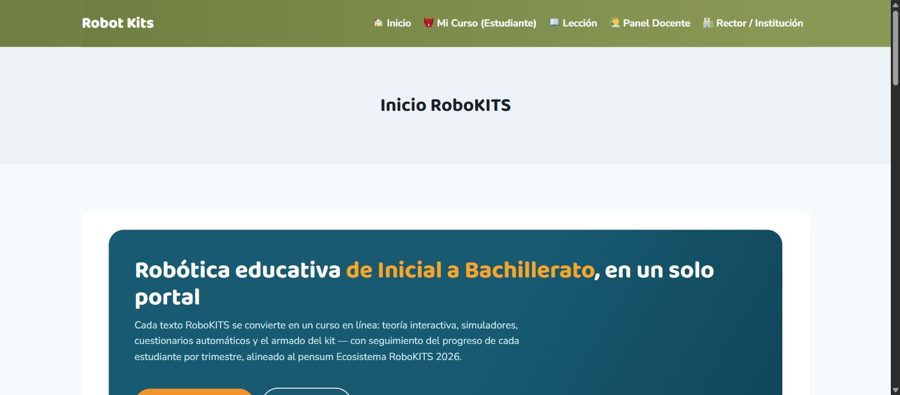 Portal de robótica educativa RoboKits desarrollado por PromoWebEC
