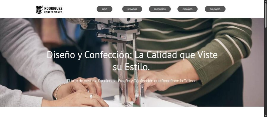 Sitio web de Rodríguez Confecciones desarrollado por PromoWebEC
