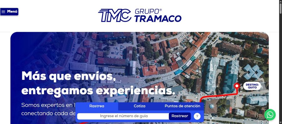 Página web corporativa de Grupo Tramaco creada desde cero por PromoWebEC